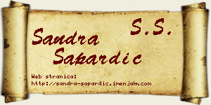 Sandra Sapardić vizit kartica